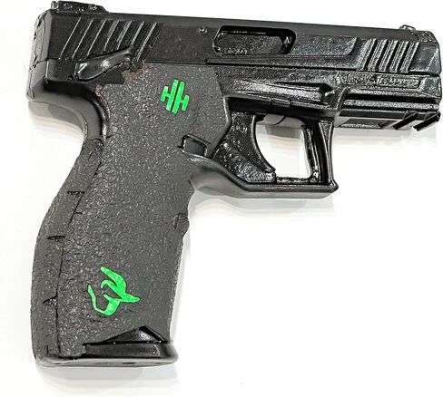 Handleitgrips Gun Grip Tape Compatible with Taurus TX 22 | Black Textured Rubber Pistol Grip Tape with Green Insert | Gun Accessories | Veteran Owned in Saudi Arabia