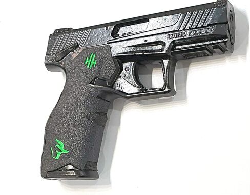 Handleitgrips Gun Grip Tape Compatible with Taurus TX 22 | Black Textured Rubber Pistol Grip Tape with Green Insert | Gun Accessories | Veteran Owned in Saudi Arabia