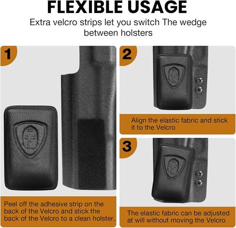 طقم إسفين الحافظة من WARRIORLAND لتعزيز الراحة والإخفاء - وسادة إسفنجية للحمل عالمية IWB وملحق | عبوتان بارتفاعات متعددة in Kuwait