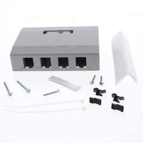 #US Gray 4-Port Data Voice Media Keystone Housing Suace Mount Box ISB4GY in Saudi Arabia