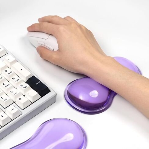 Clear Gel Wrist Rest for Mouse, White Silicone Mouse Wrist Rest, Relax Your Wrist, for Laptop Computer Office & Home (White-Short) (Cyan) in Saudi Arabia