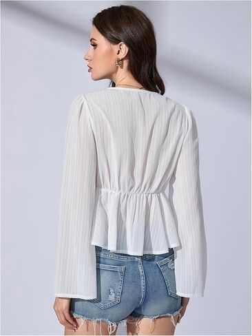 قمادة تربط تربط الأفق العفومة بلوزة الكشكش غير المتكافئة. in Kuwait