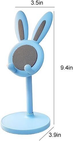 Cell Phone Stand for Desk, Cute Adjustable Phone Stand with Anti Slip Pad, Bunny Ears Designed Holder for All Mobile Phones Tablets, Office Home Desktop Accessories, White in Saudi Arabia