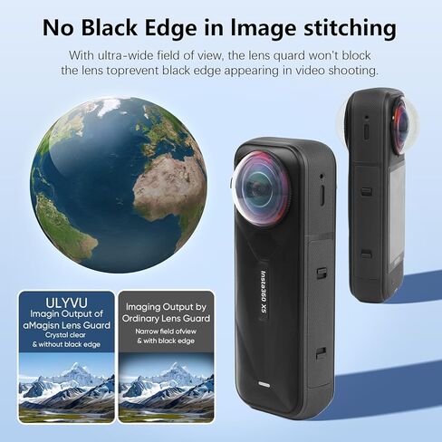 9-in-1 Accessories Kit for Insta360 X5, Included Insta 360 X5 Standard Lens Guard, Carrying Case, 2 Pack of Tempered Glass Film Screen Protector, Silicone Protective Cover and Desktop Mount Bundle Kit in Kuwait