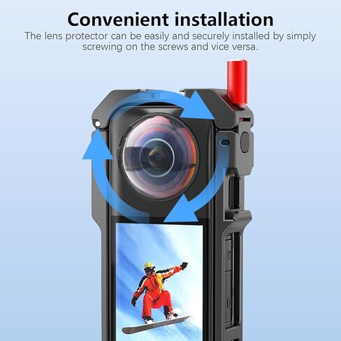 9-in-1 Accessories Kit for Insta360 X5, Included Insta 360 X5 Standard Lens Guard, Carrying Case, 2 Pack of Tempered Glass Film Screen Protector, Silicone Protective Cover and Desktop Mount Bundle Kit in Kuwait