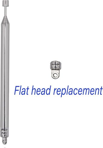 2PCS FM AM Telescopic Radio Antenna Universal Telescoping Antenna 8 Sections 28.35Inch Portable Radio Antenna Replacement for TV AM FM Stereo Receiver Boombox Antenna in Kuwait