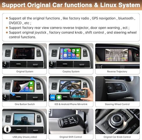 Retrofit Kit Decoder for Audi A6/Q7 with 3G MMI System 2010-2015 Wireless Carplay Plug and Play Upgrade for A6/Q7 Supoort Airplay/Autolink/Siri/GPS in Saudi Arabia