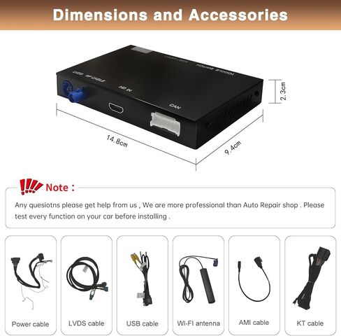 Retrofit Kit Decoder for Audi A6/Q7 with 3G MMI System 2010-2015 Wireless Carplay Plug and Play Upgrade for A6/Q7 Supoort Airplay/Autolink/Siri/GPS in Saudi Arabia