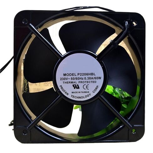 ل P2206HBL التيار المتناوب 230 فولت 50/60 هرتز 0.38A 60 واط 20 سنتيمتر 20060 200x200x60 مللي متر مروحة التبريد in Kuwait