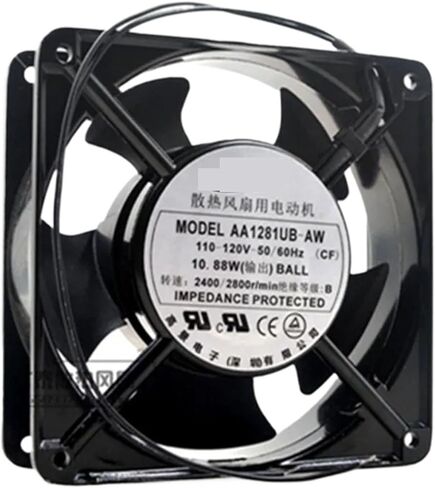 ل AA1281UB-AW 110 فولت-120 فولت 50/60 هرتز 10.88 واط 0.25A 3000 دورة في الدقيقة 12 سنتيمتر 12038 120x120x38 مللي متر مروحة التبريد in Saudi Arabia