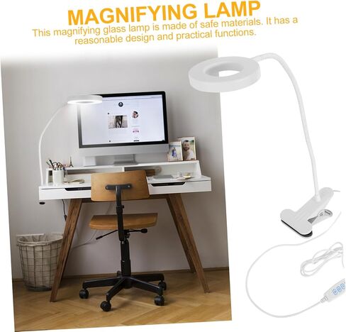 ضوء حلقة مصباح القراءة بمشبك LED يعمل بمنفذ USB مع أوضاع الألوان لحماية العين لحرف القراءة الليلية على سطح الطاولة in Kuwait