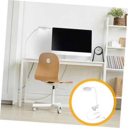 ضوء حلقة مصباح القراءة بمشبك LED يعمل بمنفذ USB مع أوضاع الألوان لحماية العين لحرف القراءة الليلية على سطح الطاولة in Kuwait