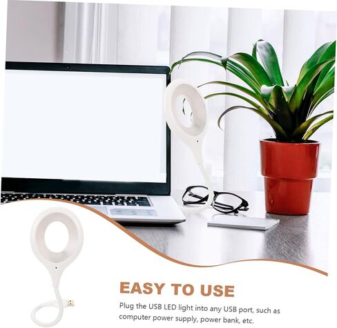 مصباح قراءة مرن يعمل بالصوت USB معقوفة بجانب السرير مع التحكم في وظيفة عكس الضوء للاستخدام في المكتب والكلية وغرفة النوم، محمول وسهل التخزين in Kuwait