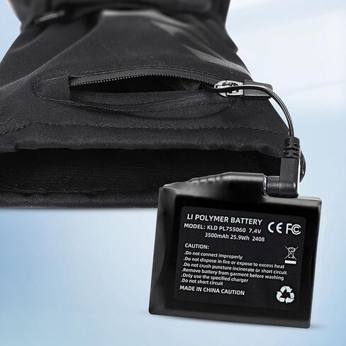 حزمة بطارية 3500 مللي أمبير 7.4 فولت مكونة من قطعتين، بطاريات للقفازات الساخنة، استبدال بطارية ليثيوم بوليمر قابلة لإعادة الشحن، جوارب، قبعات، قفازات، سترة، سترة، واقي يد، أحذية طويلة، قبعة، دعامات الركبة in Kuwait