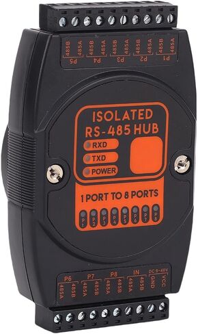 Industrial Grade 485 Hub 1 in 8 Out Photoelectric Isolation Repeater with 2500Vrms Guard for RS485 Communication Networks ABS Material 122x72x26mm in Saudi Arabia