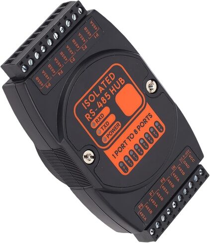 Industrial Grade 485 Hub 1 in 8 Out Photoelectric Isolation Repeater with 2500Vrms Guard for RS485 Communication Networks ABS Material 122x72x26mm in Saudi Arabia