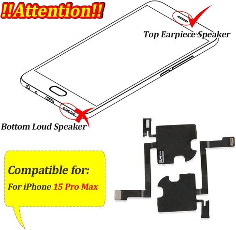 YWLRONG Earpiece Speaker for iPhone 15 Pro Max Ear Speaker Replacement for iPhone 15 Pro Max A3106 A2849 A3105 A3108 Replacement Light Proximity Sensor Flex Cable Earphone Assembly with Tools in Saudi Arabia