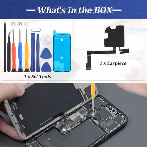 YWLRONG Earpiece Speaker for iPhone 15 Pro Max Ear Speaker Replacement for iPhone 15 Pro Max A3106 A2849 A3105 A3108 Replacement Light Proximity Sensor Flex Cable Earphone Assembly with Tools in Saudi Arabia
