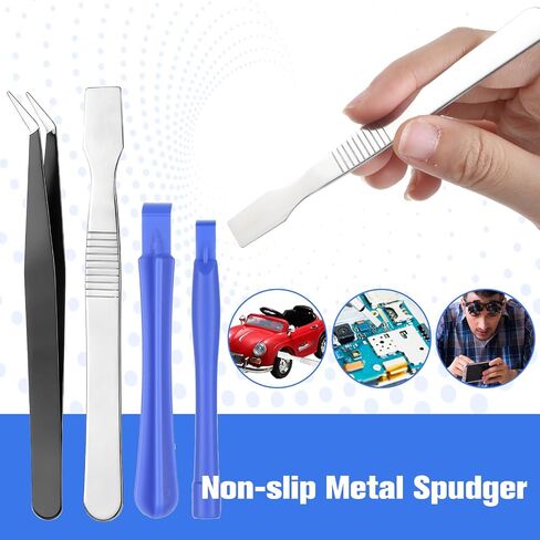 9 Pcs Mobile Cell Phone Repair Tools Kit, Professional Anti-Static Plastic and Metal Spudger Pry Opening Tool Set Phone Screen Repair Kit for Smartphone, Computer, Laptop, Tablet, Electronics in Saudi Arabia