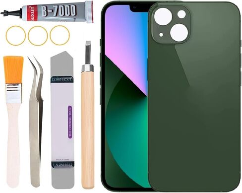 Back Glass Replacement for iPhone 13 Mini All Carriers with Professional Repair Tool Kit (Red) in Saudi Arabia
