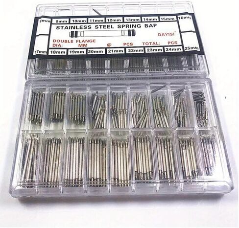 360pcs/set Stainless Steel Watch Band Repair Kit - 1.5mm Spring Bar Strap Link Pins in 18 Sizes for DIY Watchmakers & Enthusiasts in Saudi Arabia