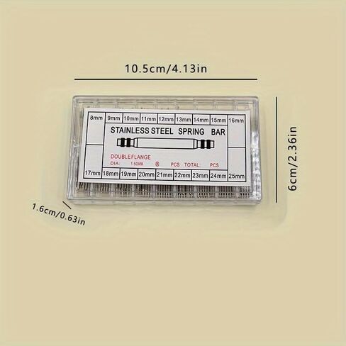 360pcs/set Stainless Steel Watch Band Repair Kit - 1.5mm Spring Bar Strap Link Pins in 18 Sizes for DIY Watchmakers & Enthusiasts in Saudi Arabia