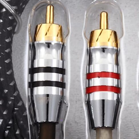 كابل إشارة Sundown Audio RCA-SAZ2CH25 Premium Mono RCA - زوج ملتوي بطول 25 قدمًا، نحاس OFC مزدوج الحماية مع رقائق مضفرة، موصلات عالية القبضة لصوت السيارة الخالي من الضوضاء in Saudi Arabia
