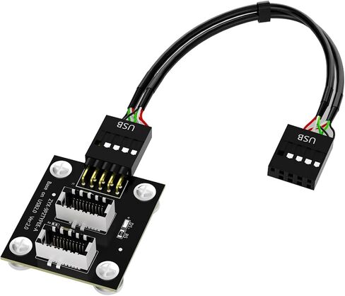 Type-E to USB 2.0 9Pin Mainboard Header Male Cable Extension Adapter with Pad Double USB 3.1 Front Panel Socket Front Panel Socket Adapter in Saudi Arabia