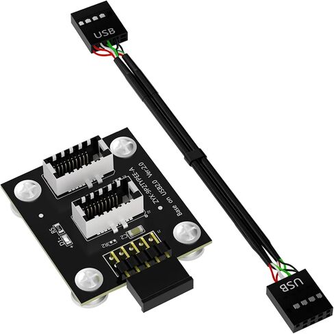 Type-E to USB 2.0 9Pin Mainboard Header Male Cable Extension Adapter with Pad Double USB 3.1 Front Panel Socket Front Panel Socket Adapter in Saudi Arabia