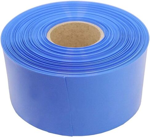 MDD Length 2M PVC Heat Shrink Tube Blue Shrinkable Cable Sleeve, for 18650 Lithium Battery Pack Insulating Sleeve (Size : 130mm) in Kuwait