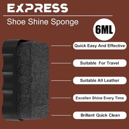 Loopeer 12 Pcs Shoe Shine Sponge Instant Leather Shine Sponge Leather Care for Shoes Boots Bags Boots Furniture Jacket Briefcase and More in Saudi Arabia