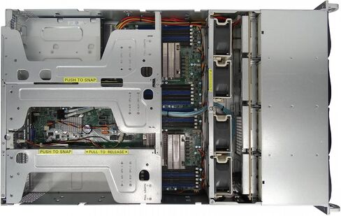 Supermicro SuperServer 6028U-TR4T+ with X10DRU-i+, 2X E5-2699 v4 2.2GHz 22-Core CPUs, 64GB DDR4 RAM, 9461-16i Tri-Mode Controller, 12x Trays, 4X 10GbE, Rails (Renewed) in Saudi Arabia