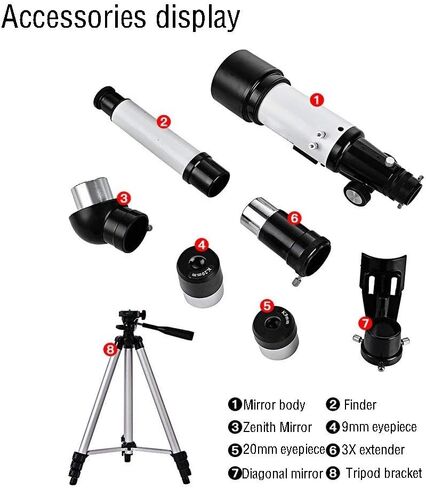 Kids Astronomical Refracting Telescope, 50-100mm with Tripod, Carry Bag, and HD Eyepiece - Perfect for Astronomy Beginners in Saudi Arabia