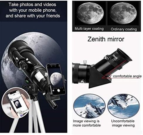 Children's 70mm Aperture Astronomical Telescope - Entry-Level 400mm AZ Mount Refractor (MJE319) in Saudi Arabia