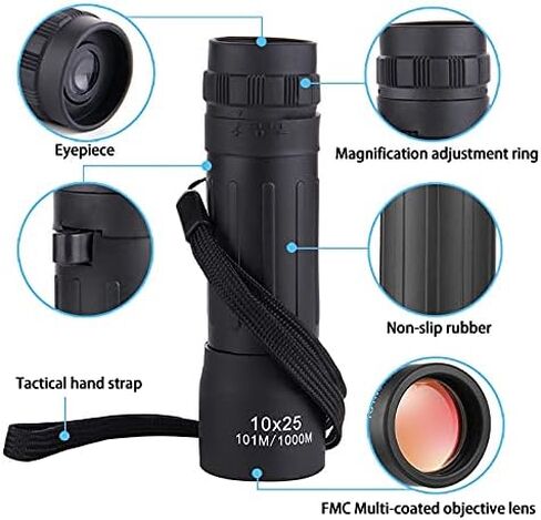 Mini Pocket Monocular Telescope 10X25 - Portable Compact Binoculars for Hunting and Camping in Saudi Arabia