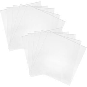 Generic 10pcs Clear Vinyl Record Sleeves Adhesive Plastic Outer Covers for Protective Storage and Practical Safeguard Your Vinyl Records from Scratches and Dust in Kuwait