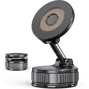 Magnetic Phone Holders for Your Car, Vacuum Suction Cup Phone Mount with Strong Stable Suction[360° Rotation Base], Car Phone Holder for iPhone 17 Pro Max 16 15 14 13 12 Plus in Saudi Arabia