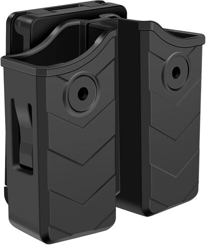 Universal Magazine Pouch, Double Mag Pouch OWB, Fit 9mm .40 Double Stack Mag Holder, Fit Glock Magazine H&K Smith & Wesson Ruger Sig Sauer Taurus Beretta CZ and More Pistol Mag Pouch, Paddle in Saudi Arabia