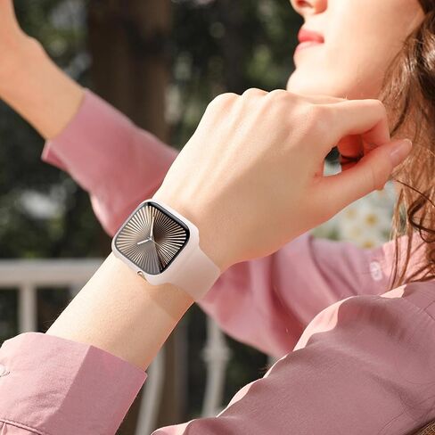 Case for Apple Watch Screen Protector 44mm 40mm 46mm 42mm 41mm 45mm 42mm 38mm Series 11 10 9 8 7 6 5 4 3 SE/2nd Generation,PC Hard Face Cover Tempered Glass+Bumper for iWatch Cover in Saudi Arabia