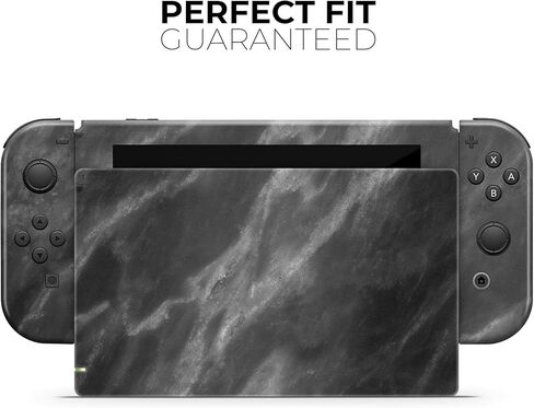 Design Skinz - Compatible with Nintendo Switch OLED Dock Only - Skin Decal Protective Scratch-Resistant Removable Vinyl Wrap Cover - Black and Chalky White Marble in Kuwait