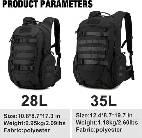 Mardingtop 35L Tactical Backpacks Molle Hiking daypacks for Camping Hiking Military Traveling Motorcycle(With Rain-cover) in Kuwait