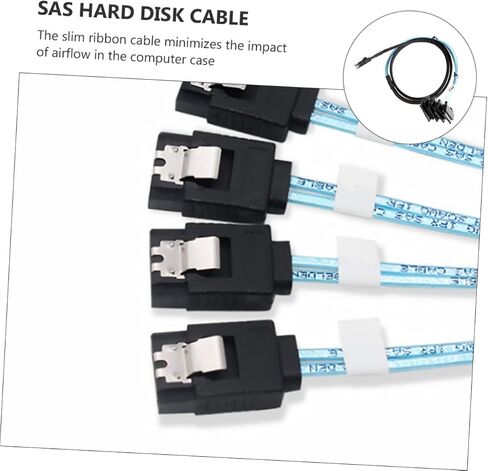 Mini 4 Cable 0.5m Adapter for Desktop Computers High-Speed SAS Compatible and HDDs Black in Kuwait