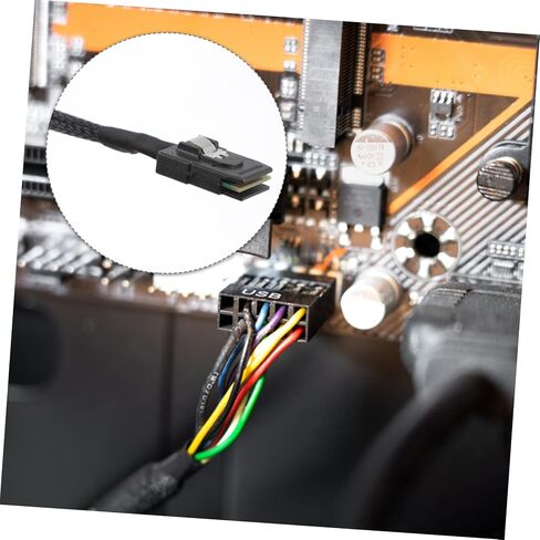 TEHAUX 2pcs Sff Sff Mini SAS كابل دبوس نقل البيانات عالي السرعة لملحق الخادم اتصال داخلي موثوق به لمحطات العمل وأجهزة التحكم in Kuwait