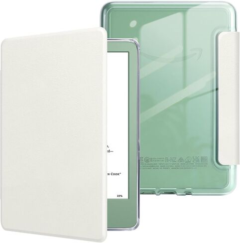حافظة لجهاز Kindle الجيل الحادي عشر مقاس 6 بوصات إصدار 2024/2022، مع بطاقات داخلية لجهاز Kindle الأساسي، وغطاء جلد PU خفيف وغطاء خلفي صلب شفاف، ونوم/تنبيه تلقائي، باللون الأخضر in Saudi Arabia