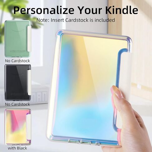حافظة لجهاز Kindle الجيل الحادي عشر مقاس 6 بوصات إصدار 2024/2022، مع بطاقات داخلية لجهاز Kindle الأساسي، وغطاء جلد PU خفيف وغطاء خلفي صلب شفاف، ونوم/تنبيه تلقائي، باللون الأخضر in Saudi Arabia