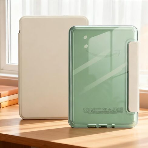 حافظة لجهاز Kindle الجيل الحادي عشر مقاس 6 بوصات إصدار 2024/2022، مع بطاقات داخلية لجهاز Kindle الأساسي، وغطاء جلد PU خفيف وغطاء خلفي صلب شفاف، ونوم/تنبيه تلقائي، باللون الأخضر in Saudi Arabia