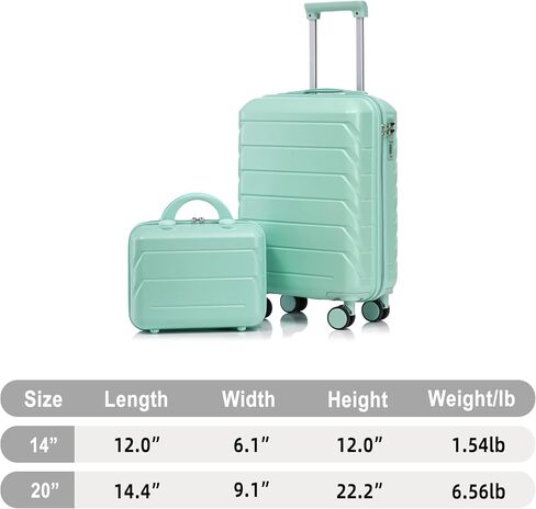 Merax 3 Pcs ABS Hardside Luggage Set Spinner Wheel Suitcase TSA Lock, Brown/Ivory, 20/24/28 Inch in Kuwait