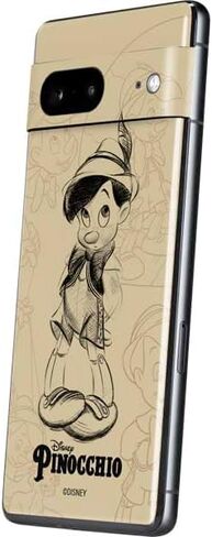 Skinit Decal Phone Skin Compatible with Google Pixel 7 - Officially Licensed Disney Pinocchio Sketches Portrait Design in Saudi Arabia