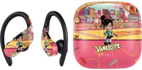 غلاف صوتي من Skinit متوافق مع PowerBeats Pro - تصميم رسم فضاء ديزني Wreck-it Ralph وVanellope مرخص رسميًا in Saudi Arabia