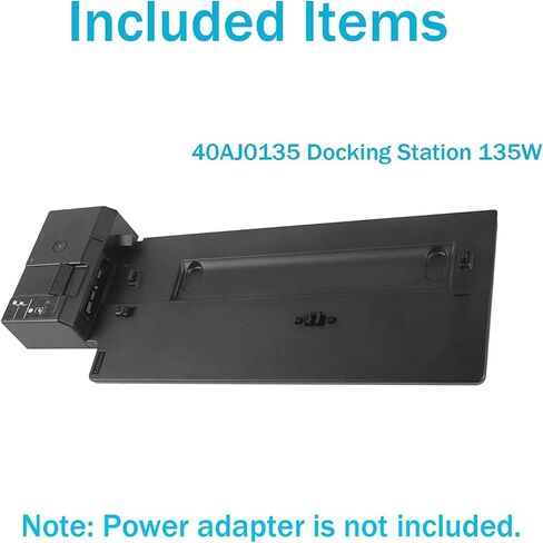 محطة إرساء فائقة 13 في 1 3 شاشات (40AJ0135US) متوافقة مع كمبيوتر Lenovo ThinkPad المحمول، محور USB C مع 4xUSB 3.1، 2xUSB-C، 2xDP، 1xHDMI، 1xOpt Master Key Lock، 1xRJ45، 1x DC-in (بدون محول طاقة) in Kuwait